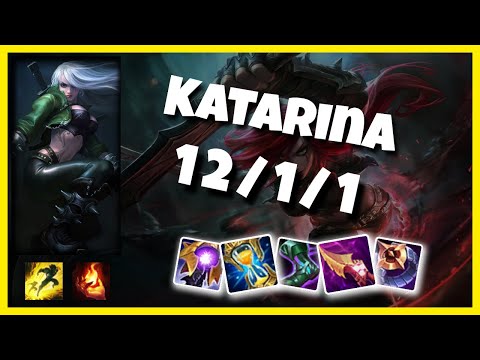 Katarina Mid 11.4 Challenger Gameplay S11 (12/1/1) - EU