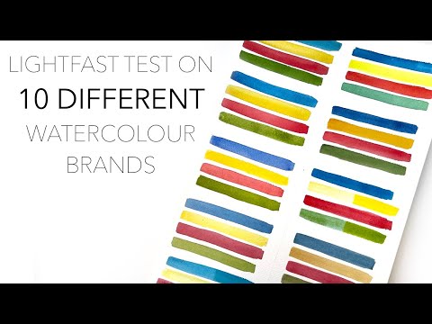 Lightfast Test On 10 Different Watercolour Brands!