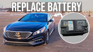 How to [EASILY] Replace the Battery - Hyundai Sonata (2015-2017)