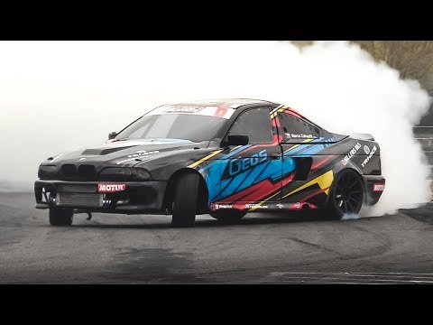 800hp/1000Nm BMW E39 M5 Single Turbo V8 Tires Slayer by Geos Drift Team!