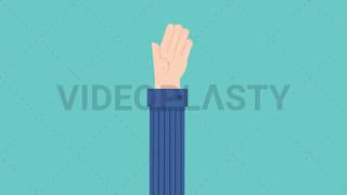 Hand Gesture: Open Palm Animation [MOV & GIF]