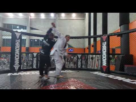 nabah abdelhamid with ali smail practicing  jujitsu duo system 2014