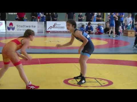 Wrestling Ringen Pokalturnier Werdau, weibliche female Schüler und Jugend, 38 kg, Freistil