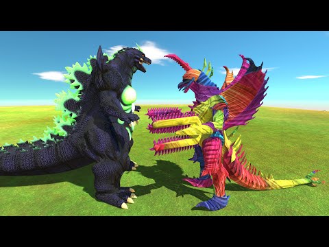 New Monster Gigan Final War 7 Colors Vs Team Super Godzilla Death run-Animal Revolt Battle Simulator
