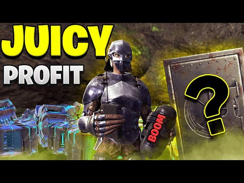 SOLO Raiding HIDDEN Bases For JUICY PROFIT! - ARK SOLO