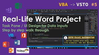 VSTO e05 - Real-life Advanced Word Task Pane for Data Input with many tips and tricks
