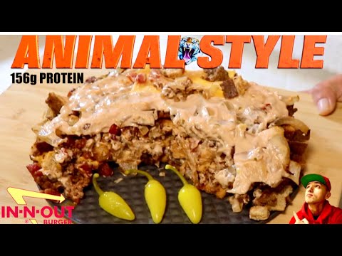 ANABOLIC IN-N-OUT ANIMAL STYLE DOUBLE DOUBLE BURGER...
