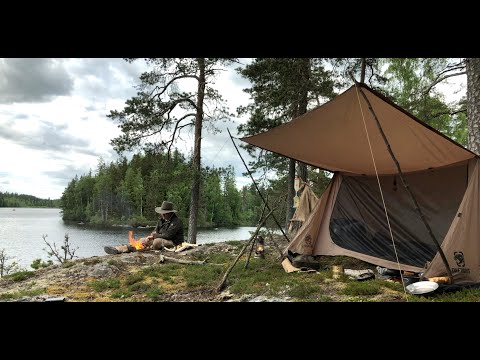 7 DAYS BUSHCRAFT - CANOE SAIL, BAKER TENT, CAMPING, SUN LOUNGER, WILD ISLAND HOPPING, PITA SHOARMA