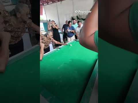 Vovó da sinuca ganha torneio de família, e vídeo alcança milhões de visualizações  #goiás  #opopular