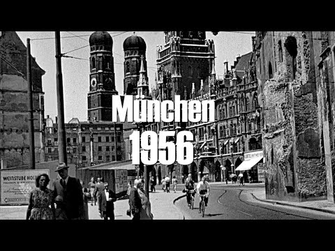 München 1956 - Munich - Marienplatz - Kriegsschäden - war damage