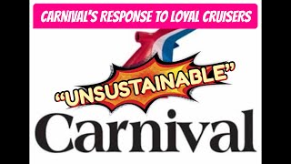CARNIVAL’S VIFP PLAN, “UNSUSTAINABLE”, LOYAL CRUISERS DISGUSTED