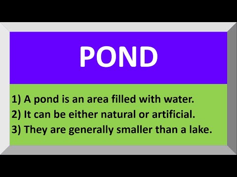 YouTube video about: How do you spell pond?