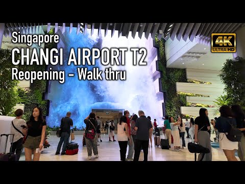 Terminal 2 do Aeroporto de Changi totalmente reaberto - Caminhe por #Wonderfall