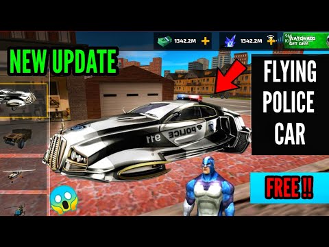 new flying police car || rope hero vice town || pagal gamerz