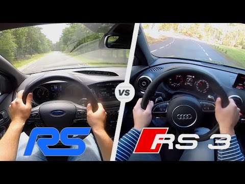 Audi RS3 2016 vs Ford Focus RS 2016 - Acceleration Sound Top Speed & POV Test Drive