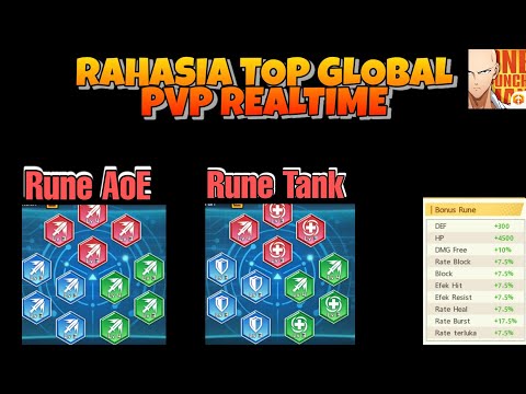 CARA ATUR RUNE TIM SESUAI COMBO PVP REALTIME, RAHASIA TOP GLOBAL - One Punch Man The Strongest