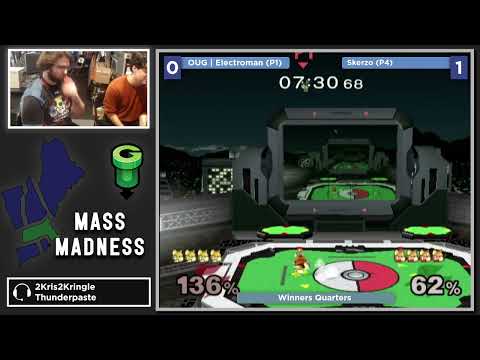 Mass Madness 44 SSBM - OUG | Electroman (Default Fox) vs. Skerzo (Red Fox) - Melee WQF