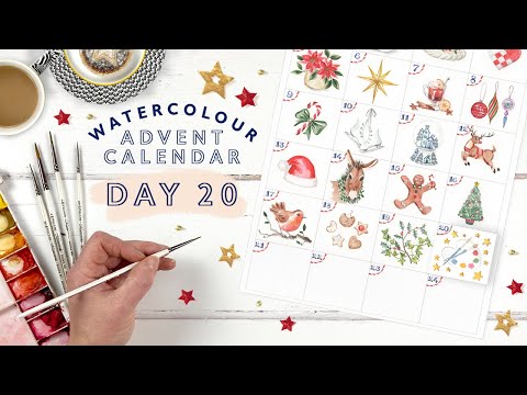 Watercolour Advent Calendar Day 20