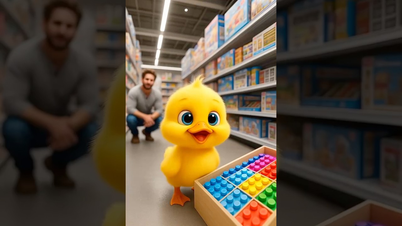 Duckling Buys a Puzzle Toy and Builds Joy With His Little Owner 🌈🥰#cute #duck