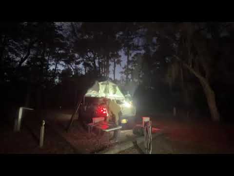 Time lapse of rooftop tent set up