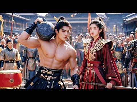 Fitness champ wakes a frail ancient refugee. Mad princess nabs him; forced dad, he rises.