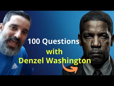 , title : '100 English questions with celebrities. | Learn English with Denzel Washington.'