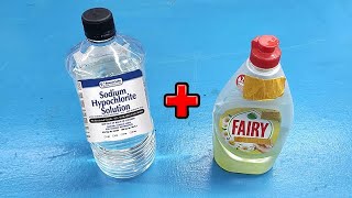 It's just fantastic! I mixed sodium hypochlorite solution and dish detergent!