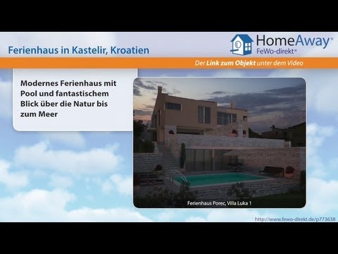 Istrien: Modernes Ferienhaus mit Pool und fantastischem Blick über die - FeWo-direkt.de Video