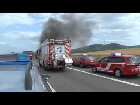 11.07.2013 - A 6 bei Sinsheim: Lkw steht in Vollbrand - Verkehrschaos im Berufsverkehr