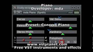 Video thumbnail for mda Piano - Free VST piano - vstplanet.com by Plugins Collection