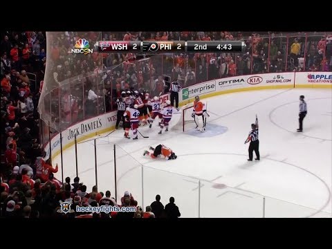 Tom Wilson vs Nicklas Grossmann Dec 17, 2013