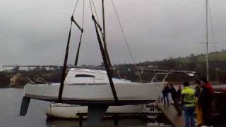 preview picture of video 'Arrival of New Yacht for National Water Activities Centre (NWAC)'