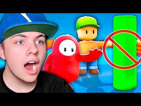 FALL GUYS vs STUMBLE GUYS But We Can't Touch GREEN!