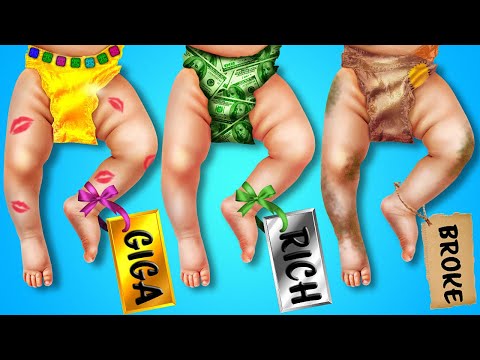 Giga vs Rich vs Broke Pregnancy || Funny Stories of Lucky & Unlucky Babies by 123 GO!