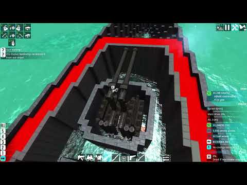 Let's Play: From the Depths (Finest Hour Campagin): Ep32: Battleship Gun Upgrade/Turret Caps