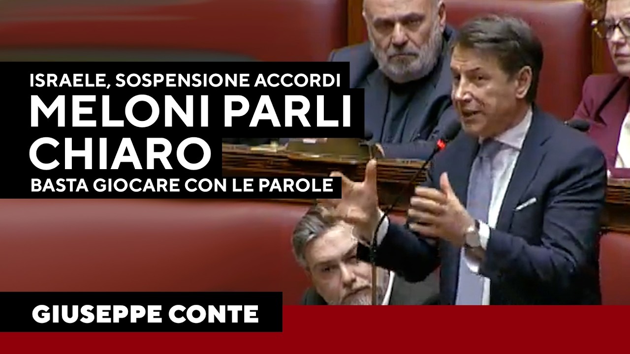 Conte vs Meloni: 'Basta giocare con le parole. Sospenda l’accordo militare e sanzioni Netanyahu"