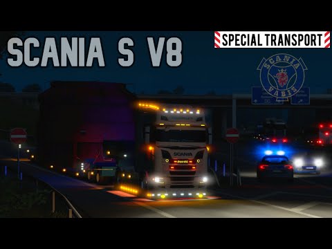 TRASPORTO SPECIALE con SCANIA S V8 (SOUND PAZZESCO)! Euro Truck Simulator 2