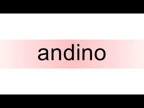 How to pronounce andino