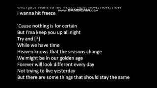 Andy Grammer - Freeze Lyrics