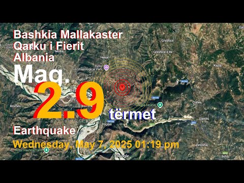 27 km Southeast of Fier, Qarku i Fierit, Albania Earthquake today