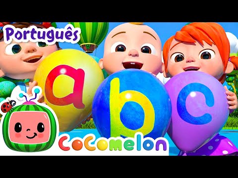 Capa de Aprender o alfabeto com balões! | Cocomelon em Português | Músicas Infantis e Desenhos Animados