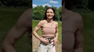 Outdoors with River in her chastity belt