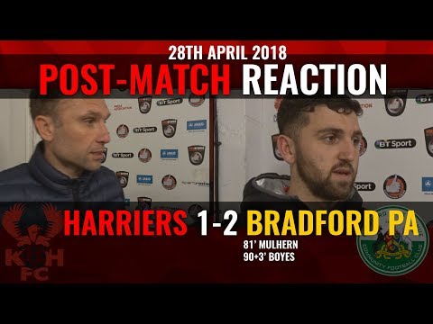 Harriers 1-2 Bradford Park Avenue 28/04/18: Post-Match Reaction
