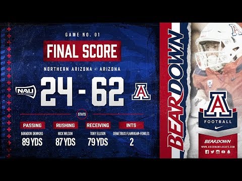 Highlights:  Arizona Runs Over NAU 62-24