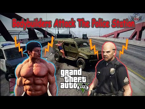 GTA V Movie Trailer, Bodybuilder Gang vs Police / Street Warfare