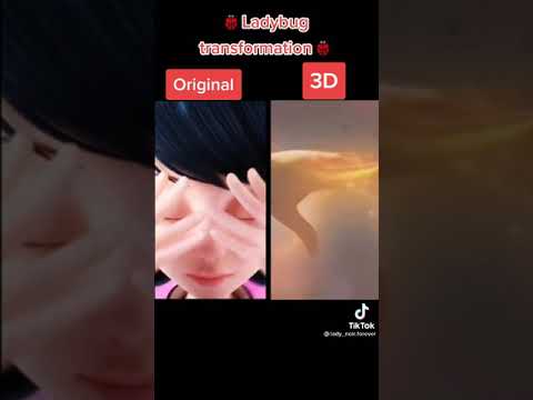 Ladybug transformation 3D and original🐞