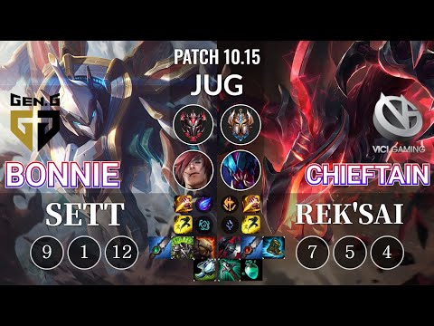 GEN Bonnie Sett vs VG Chieftain Rek'Sai Jungle - KR Patch 10.15