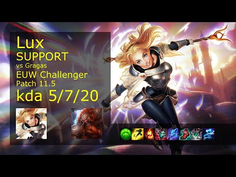 Lux Support & Caitlyn vs Gragas & Jhin - EUW Challenger 5/7/20 Patch 11.5 Gameplay