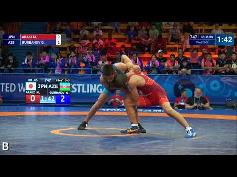 BRONZE GR - 45 kg: M. ARAKI (JPN) v. G. GURBANOV (AZE)