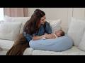 thumbnail: Meyco pre-washed hydrofiele uni relaxhoes voor voedingskussen Jeans Blue